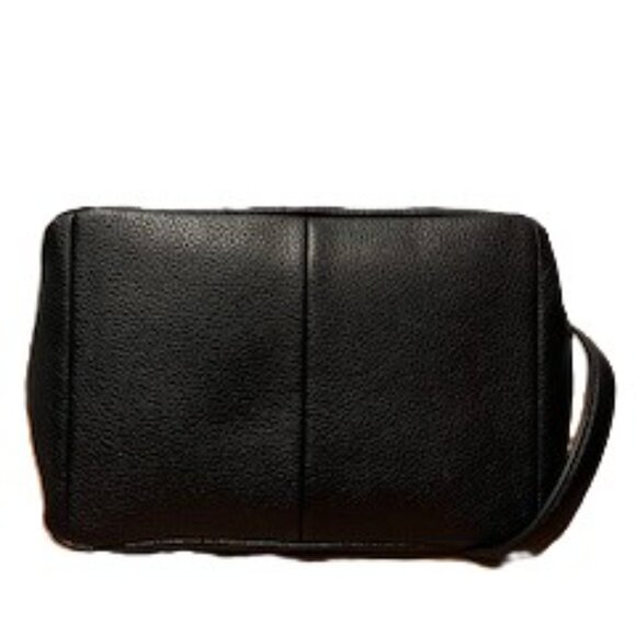 Lulu Guinness Large Valentina Black Pebbled Leather Satchel Handbag - NWOT - Picture 6 of 11